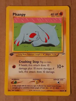 Pokemon Phanpy 76/105 1st Edition NEO Destiny NM See Pictures - Image 1
