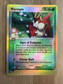 Pokemon TCG Wurmple EX Ruby and Sapphire 78/109 Reverse Holo Common VLP - Image 1