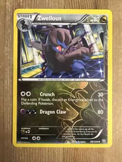 Pokemon TCG Zweilous Dragons Exalted 95/124 Reverse Holo Uncommon NM - Image 1
