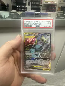 Celebi & Venusaur GX #SM167 Pokemon Tag Team Promo PSA 9 - Image 1