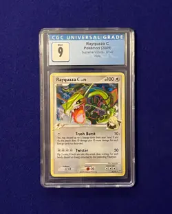 CGC 9 Rayquaza C Holo #8 W/Swirl Supreme Victors 2009 Pokemon MINT - Image 1