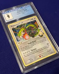 CGC 9 Rayquaza C Holo #8 W/Swirl Supreme Victors 2009 Pokemon MINT - Image 2