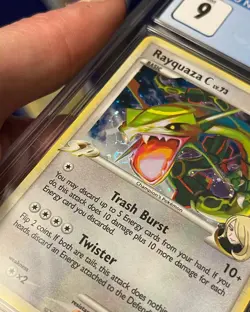 CGC 9 Rayquaza C Holo #8 W/Swirl Supreme Victors 2009 Pokemon MINT - Image 3
