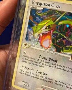 CGC 9 Rayquaza C Holo #8 W/Swirl Supreme Victors 2009 Pokemon MINT - Image 4