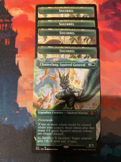 MTG Modern Horizons 2 Chatterfang Squirrle General Borderless + Squirrel Tokens - Image 1