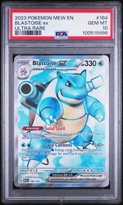 Blastoise ex 184/165 UR Ultra Rare 151 SV2a Pokemon TCG PSA 10 - Image 1