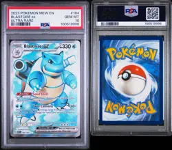 Blastoise ex 184/165 UR Ultra Rare 151 SV2a Pokemon TCG PSA 10 - Image 3