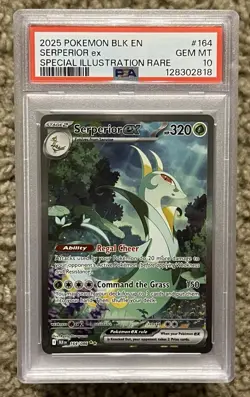 2025 POKEMON BLK EN-BLACK BOLT #164 SERPERIOR EX SPECIAL IR PSA 10 POP 326 - Image 2