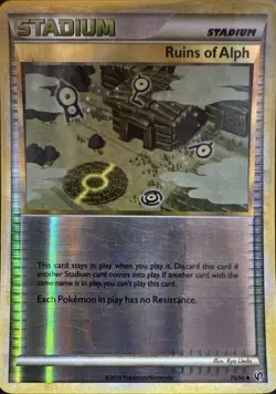 Ruins of Alph 76/90 Uncommon HGSS Undaunted Reverse Holo Lightly Played - Image 1