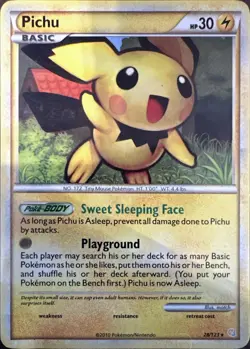 Pichu 28/123 Rare HeartGold & SoulSilver Pokemon Lightly Played - Image 1