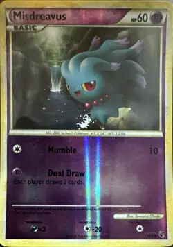 Misdreavus 57/90 Common HGSS Undaunted Reverse Holo Lightly Played - Image 1