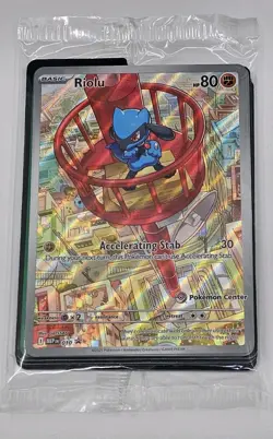 Riolu 010 Mega Evolutions ETB Pokemon Center Stamped Black Star Promo SEALED - Image 1