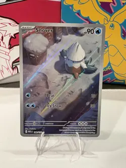 Pokemon TCG Snover 140/132 Me01: Mega Evolution Illustration Rare Holo - Image 1