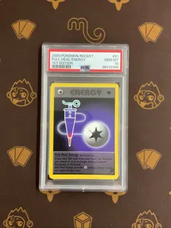 Pokemon Full Heal Energy Team Rocket 1st Edition #81 PSA 10 Gem Mint - Image 1