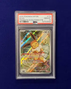 PSA 10 Eevee #173 Prismatic Evolutions ETB Promo 2025 Pokemon GEM MINT - Image 1