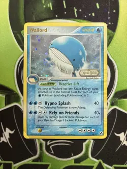 Pokemon TCG Wailord Reverse Holo Stamped Legend Maker 14/92 HP - Image 1