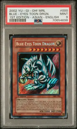 Konami Yu-Gi-Oh! Blue-Eyes Toon Dragon Magic Ruler MRL-000 1st Ed PSA 9 2002 - Image 1