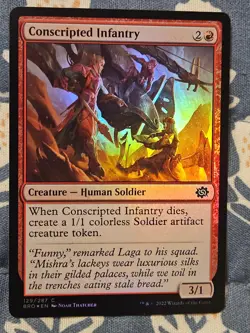 Conscripted Infantry FOIL BRO MTG 129/287 MTG Magic - Image 1
