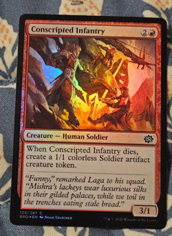 Conscripted Infantry FOIL BRO MTG 129/287 MTG Magic - Image 2