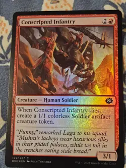 Conscripted Infantry FOIL BRO MTG 129/287 MTG Magic - Image 3