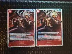 2x One Piece CCG Krieg SR OP15-008 Adventures On Kami’s Island NM - Image 1