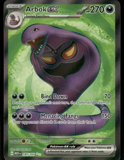 Pokemon Cards Arbok ex 185/165 151 Ultra Rare NM - Image 1