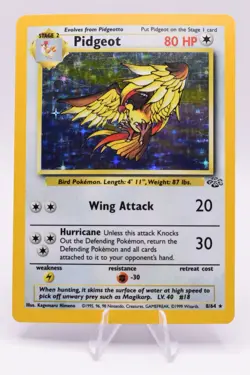 Pokemon TCG Pidgeot 08/64 Jungle Holo Rare Unlimited 80 HP English Card (1999) - Image 1