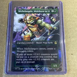 Magic: The Gathering Michelangelo Weirdness to 11 TMNT Legendary Green 0214 - Image 1