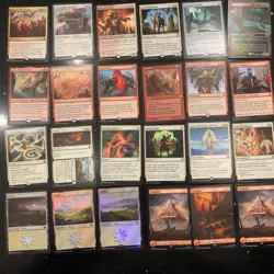 Mtg Mini Red/white Bundle: Chaos Warp, Etali, Rohirrim Chargers, Path To Exile - Image 1