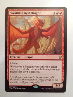 Wrathful Red Dragon 207 Commander Legends Battle for Baldur's Gate MTG - Image 1