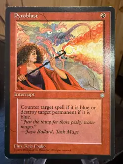 MTG Magic the Gathering Ice Age Pyroblast - Image 1