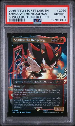 Magic The Gathering Secret Lair Shadow Sonic The Hedgehog Foil PSA 10 - Image 1