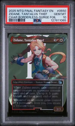 Magic The Gathering Final Fantasy Zidan Tantalus Borderless Surge Foil PSA 10 - Image 1