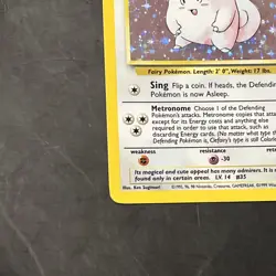 Clefairy 5/102 Holo Rare Base Set Pokemon Card Vintage WOTC Unlimited - Image 5