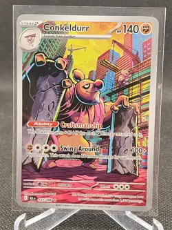 Pokemon - Conkeldurr 127/086 - Illustration Rare Holo Sv: Black Bolt - Image 1