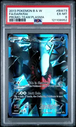2013 POKEMON BLACK STAR PROMO DARKRAI #BW73 FULL ART PSA 6 EX #121108952 - Image 1