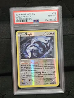 LUGIA FATES COLLIDE POKEMON XY FATES COLLIDE 2016 78 PSA 8 - Image 1
