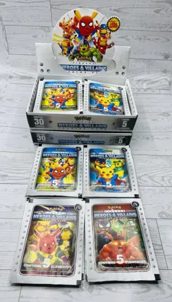 20 Packs Of Pikachu as Cosplay DC Marvel Heroes & Villains Non-Pokemon Fan Art - Image 1