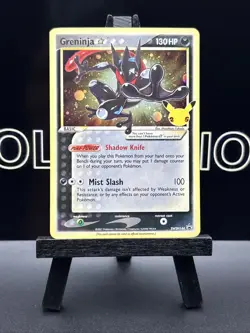 Pokemon TCG Greninja Gold Star SWSH144 Celebrations Black Star Promo With Swirl! - Image 2