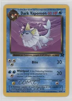 Dark Vaporeon Pokemon Team Rocket #45 2000 - Image 1