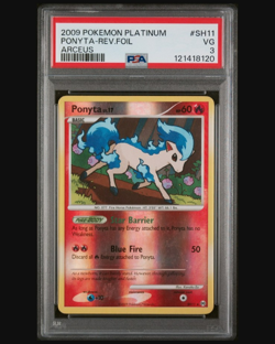 2009 POKEMON PLATINUM ARCEUS SH11 PONYTA-REVERSE FOIL PSA 3 - Image 1
