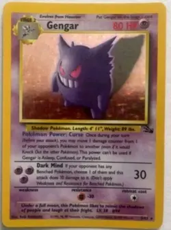 Gengar 5/62 Fossil Holographic Black Star Rare WOTC Unlimited Pokemon 1999 NM/Lp - Image 1