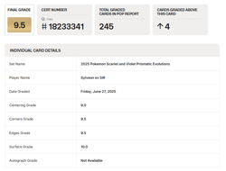 Pokemon TCG - Sylveon EX #156 - Primastic Evolutions - SIR - BGS 9.5 - Image 3
