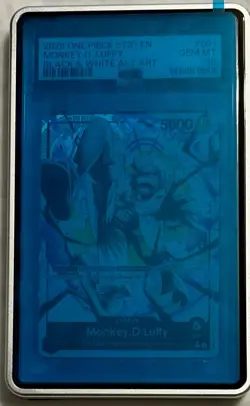 ONE PIECE 2025 MONKEY D. LUFFY BLACK & WHITE ALT ART ST21 EN #001 GEM MT PSA 10 - Image 4