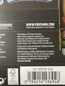 Pokemon TCG Perfect Order Sleeved Booster Packs LOT OF 10 in hand - Image 4