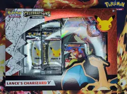Rare Pokemon TCG: Celebrations Collection Box Lance's Charizard V 820650809392 - Image 1