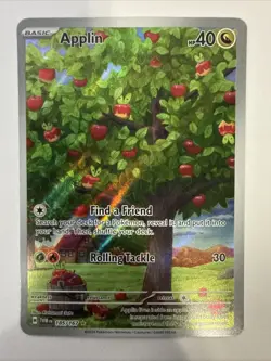 Pokemon TCG Applin Illustration Rare 185/167 Twilight Masquerade - Image 1