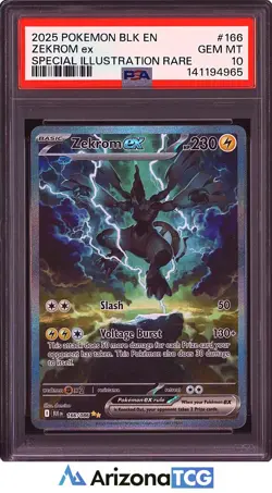 Pokemon 2025 Zekrom ex 166/086 SIR Black Bolt GEM MINT PSA 10 - Image 1