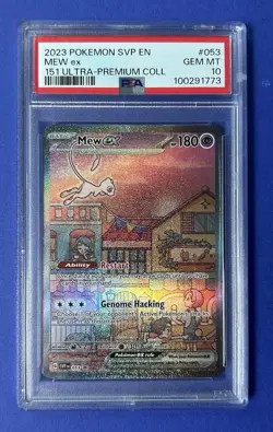 2023 Pokemon SVP EN Mew ex 151 Ultra - Premium Coll #053 PSA 10 GEM MT - Image 1