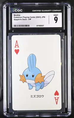 CGC 9 Mudkip A§ Sapphire Deck Jpn Pokemon Playing Cards Card TCG 027 - Image 1